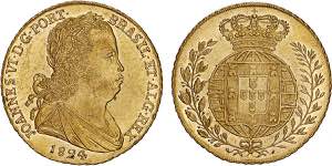 D. João VI - Ouro - Peça 1824; (8+7) ... 