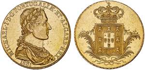 D. Miguel I - Ouro - Peça 1831; G.16.02, JS ... 