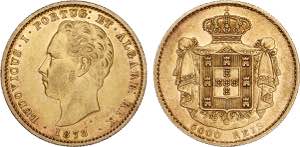 D. Luís I - Ouro - 5000 Réis 1878; ... 