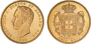 D. Luís I - Ouro - 5000 Réis 1886; ... 