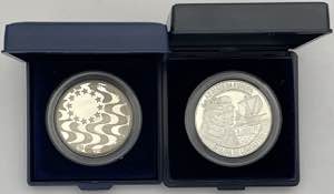 República - Prata - 2 moedas - Presidência ... 
