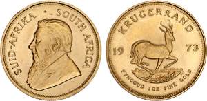 África do Sul - Ouro - Krugerrand 1973; ... 