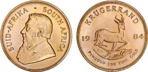 África do Sul - Ouro - Krugerrand 1984; ... 
