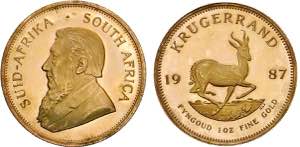 África do Sul - Ouro - Krugerrand 1987; ... 