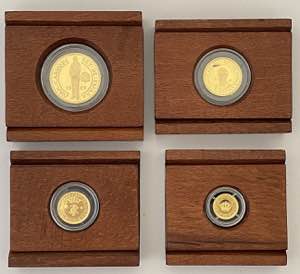 Espanha - Ouro - 4 moedas - Jvan Carlos I ... 