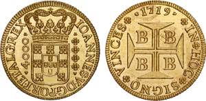 D. João V - Ouro - Moeda 1719 B; G.103.06, ... 