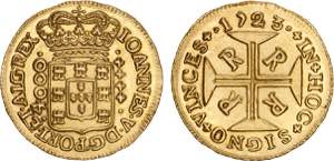 D. João V - Ouro - Moeda 1723 R; G.102.25, ... 