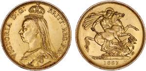 Great Britain - Gold - 2 Pounds 1887; ... 
