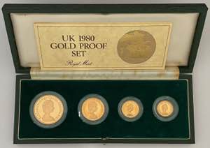 Great Britain - Gold - 4 coins - UK 1980 ... 