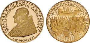 Medalhas - Vaticano - Ouro - Medalha; Papa ... 