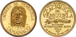 Medalhas - Venezuela - Ouro - Medalha; ... 