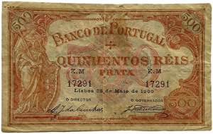 Paper Money - Banco de Portugal - 500 Réis ... 