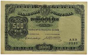Paper Money - Banco de Portugal - 500 Réis ... 