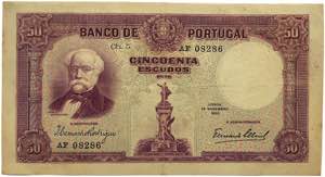 Paper Money - Banco de Portugal - 50 Escudos ... 