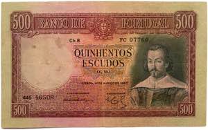 Paper Money - Banco de Portugal - 500 ... 