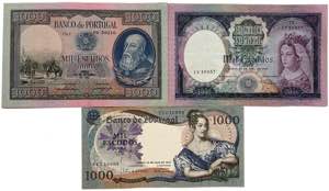 Paper Money - Banco de Portugal - Lot (3 ... 