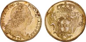 D. José I - Ouro - Peça 1774; G.53.26, JS ... 
