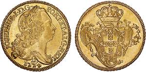 D. José I - Ouro - Peça 1774 B; G.54.27, ... 