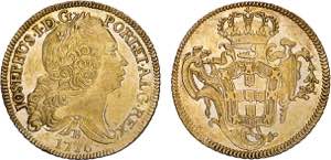 D. José I - Ouro - Peça 1776 B; G.54.29, ... 