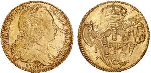 D. José I - Ouro - Peça 1756 R; G.55.08, ... 