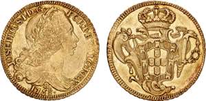 D. José I - Ouro - Peça 1758 R; G.55.10, ... 