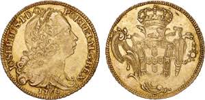 D. José I - Ouro - Peça 1764 R; G.55.16, ... 