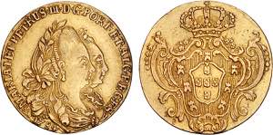 D. Maria I e D. Pedro III - Ouro - Escudo ... 