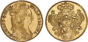 D. Maria I - Ouro - Peça 1799; algarismos ... 