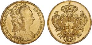 D. Maria I - Ouro - Peça 1795 R; defeitos ... 