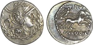 Roman - Republic - Lucilia - Denarius; M. ... 