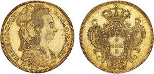 D. Maria I - Ouro - Peça 1799 R; sem ponto ... 