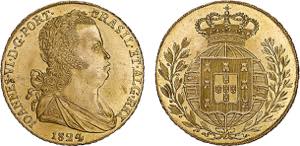 D. João VI - Ouro - Peça 1824; (5+2) ... 