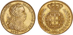 D. João VI - Ouro - Peça 1824; (9+5) ... 