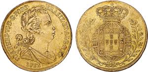 D. João VI - Ouro - Meia Peça 1822; (4+7) ... 