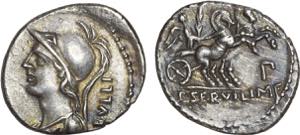 Roman - Republic - Servilia - Denarius; P. ... 