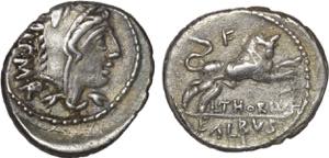 Roman - Republic - Thoria - Denarius; L. ... 