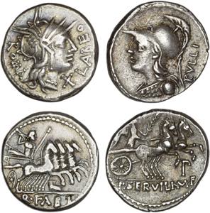 Roman - Republic - Lot (2 coins) - Fabia: ... 