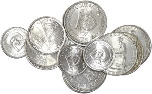 República - Lote (34 moedas) - 20$00 1953, ... 