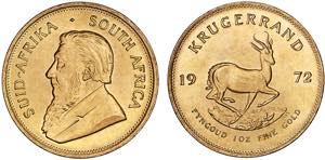 África do Sul - Ouro - Krugerrand 1972; ... 