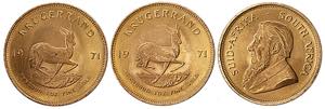 África do Sul - Lote (3 moedas) - Ouro - ... 