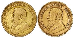 South Africa - Lot (2 coins) - Gold - 1 Pond ... 