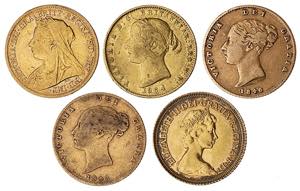Austrália / Reino Unido - Lote (5 moedas) - ... 