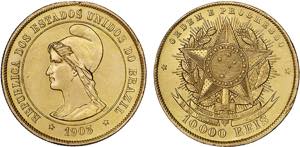 Brasil - Ouro - 10 000 Réis 1903; AI.O698, ... 