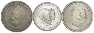 Dinamarca - Lote (3 moedas) - 10 Kroner 1967 ... 