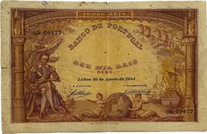 Paper Money - Banco de Portugal - 10 000 ... 