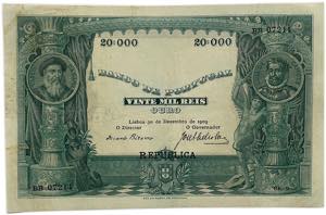 Paper Money - Banco de Portugal - 20$000 ... 