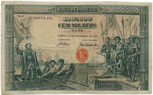 Paper Money - Banco de Portugal - 100$000 ... 