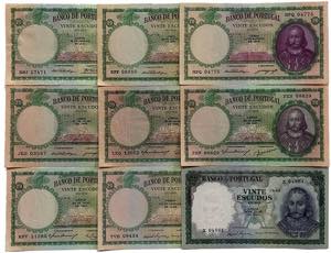 Paper Money - Banco de Portugal - Lot (9 ... 