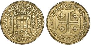 D. Pedro II - Ouro - Quartinho 1689; ... 