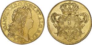 D. João V - Ouro - Peça 1750 R; G.132.41, ... 